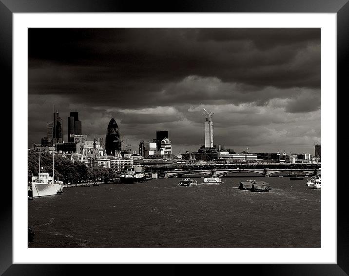 London River Thames Framed Mounted Print by Owen Black
