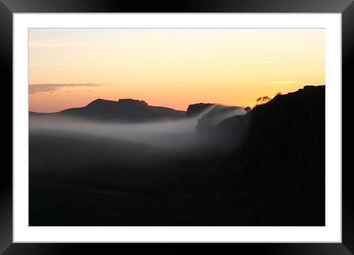 Dawn from Steel Rigg, Northumberland Framed Mounted Print by Heather Athey
