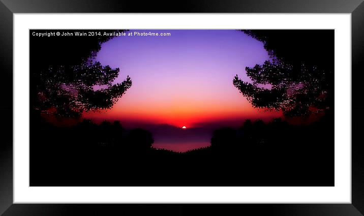 Sunset in Paradise. Framed Mounted Print by John Wain