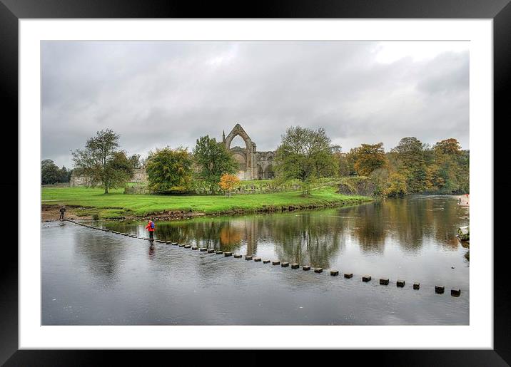 Stepping Stones Framed Mounted Print by Mark Hobson