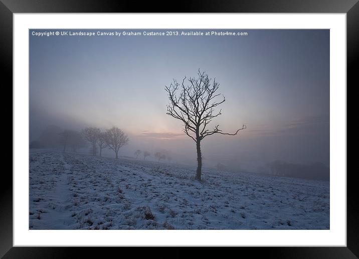 Winter Sunset Framed Mounted Print by Graham Custance