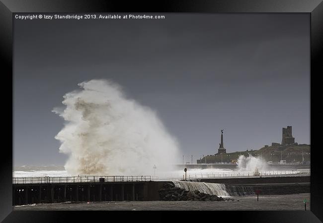 Aberystwyth in a storm Framed Print by Izzy Standbridge