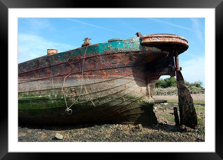 Rusting Wreck Framed Mounted Print by Mike Gwilliams