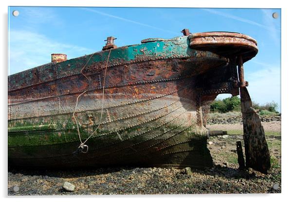 Rusting Wreck Acrylic by Mike Gwilliams
