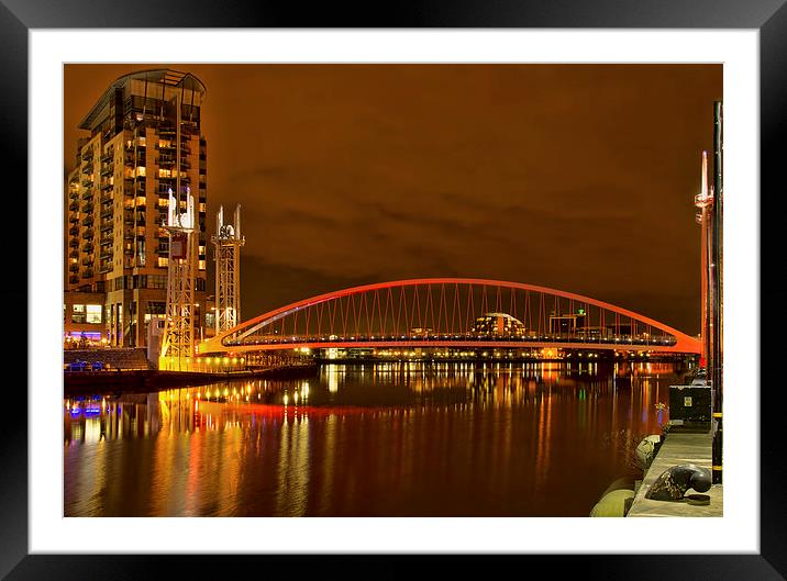 Reflections at Salford Quay Framed Mounted Print by Val Saxby LRPS