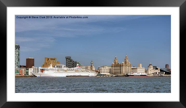 The Three Graces Liverpool Framed Mounted Print by Steve H Clark