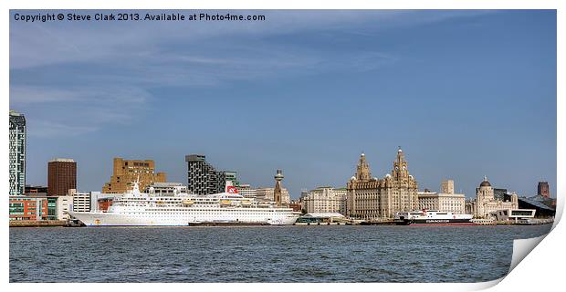 The Three Graces Liverpool Print by Steve H Clark