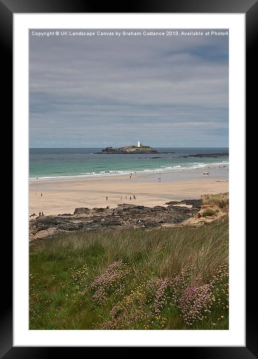 Godrevy Lighthouse, Cornwall Framed Mounted Print by Graham Custance
