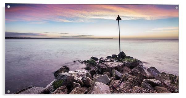Avon Beach Mudeford Acrylic by Phil Wareham