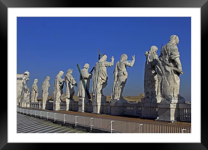 Statues on Facade of St Peters Framed Mounted Print by Tony Murtagh