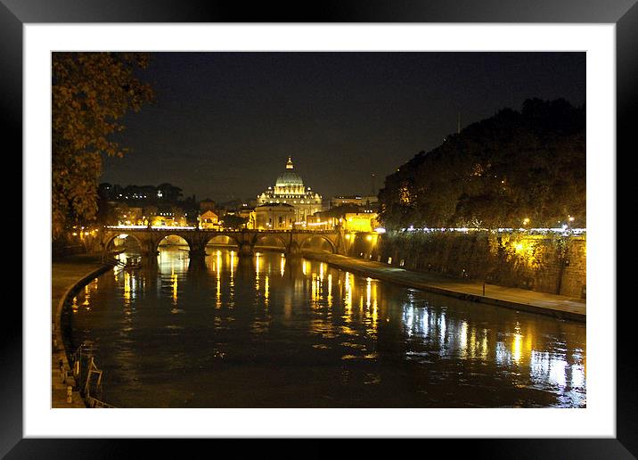 St Peters at Night Framed Mounted Print by Tony Murtagh