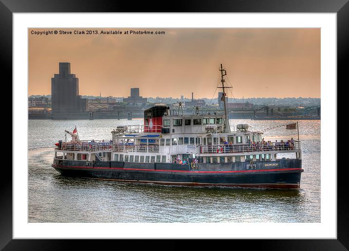 Mersey Ferry Boat Snowdrop Framed Mounted Print by Steve H Clark