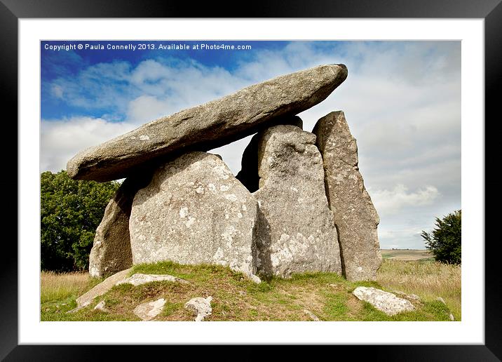 Trethevy Quoit, Cornwall Framed Mounted Print by Paula Connelly