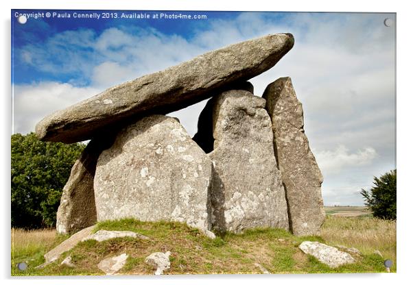 Trethevy Quoit, Cornwall Acrylic by Paula Connelly