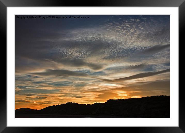 Late Afternoon Sky Framed Mounted Print by David Pringle