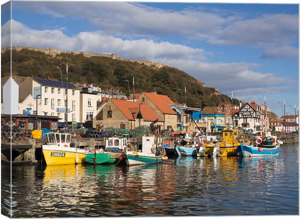 A Serene Escape Scarborough Harbour Canvas Print by Tommy Dickson