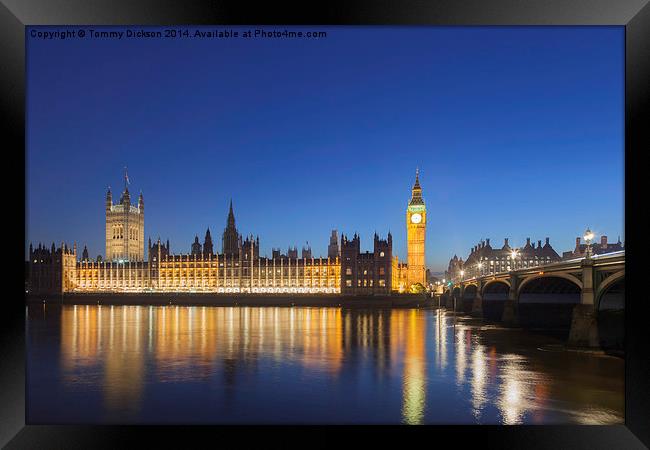 Big Ben and Parliament, London. Framed Print by Tommy Dickson