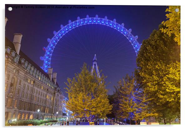 Illuminated London Eye Acrylic by Tommy Dickson