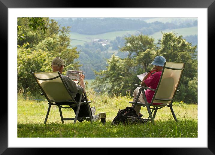 Enjoying the view? Framed Mounted Print by Steve Hughes