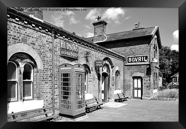 Hadlow Road Station, Wirral, Monochrome Framed Print by Frank Irwin