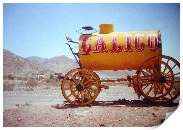 The Calico Water Wagon Print by james richmond