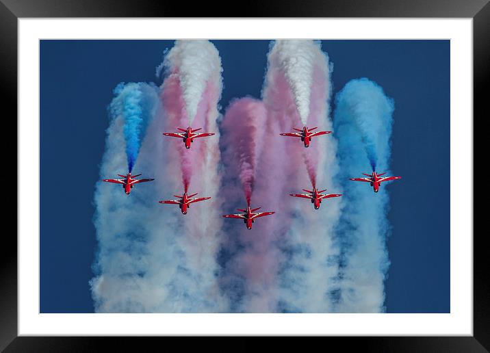 Red Arrows roll out Framed Mounted Print by Oxon Images