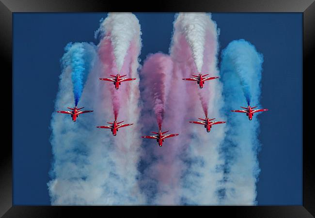 Red Arrows roll out Framed Print by Oxon Images