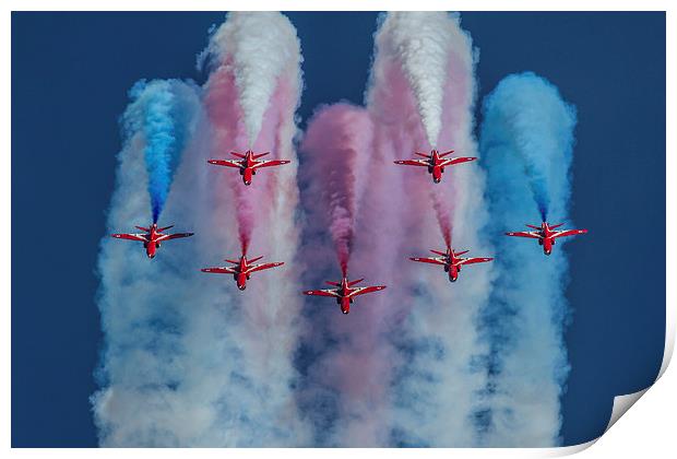 Red Arrows roll out Print by Oxon Images