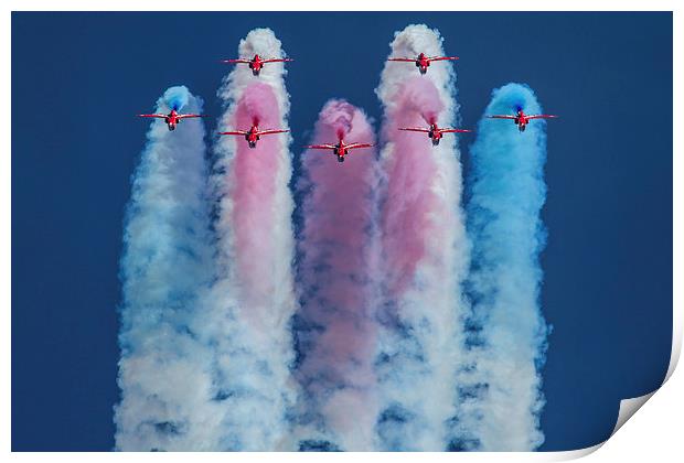 Red Arrows roll out 2 Print by Oxon Images