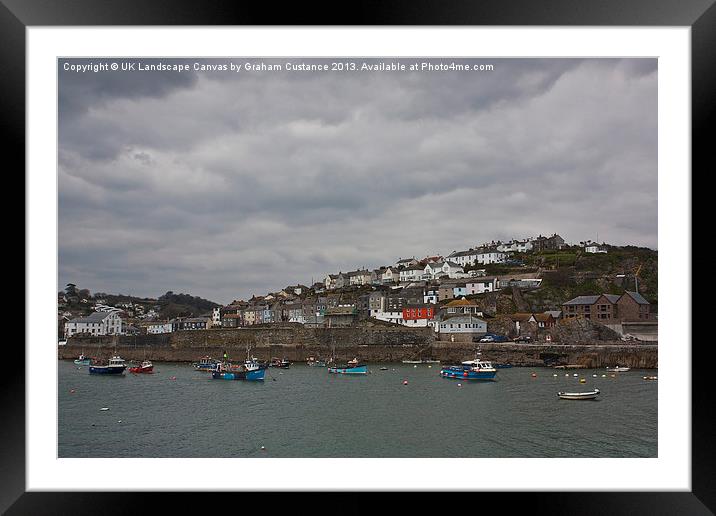 Mevagissey Harbour, Cornwall Framed Mounted Print by Graham Custance