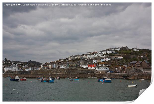 Mevagissey Harbour, Cornwall Print by Graham Custance