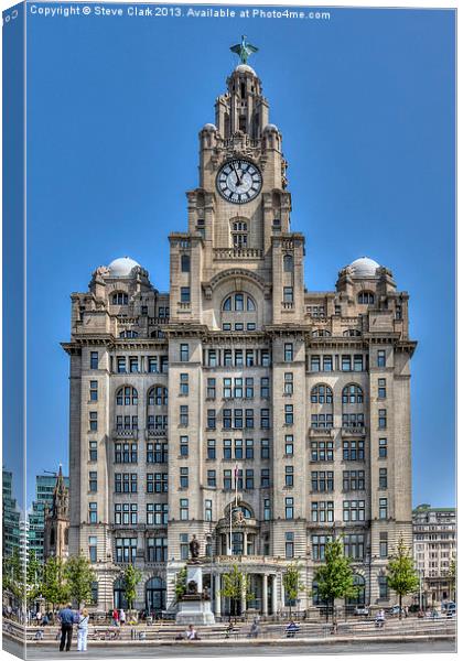 The Liver Building - Liverpool Canvas Print by Steve H Clark