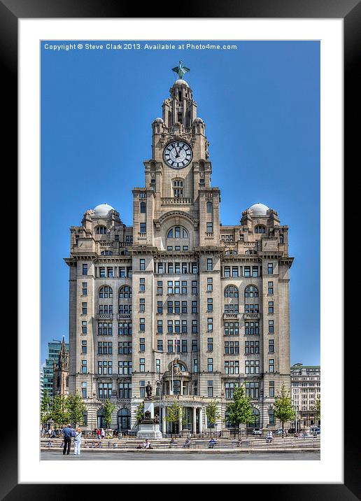 The Liver Building - Liverpool Framed Mounted Print by Steve H Clark