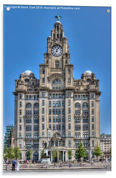 The Liver Building - Liverpool Acrylic by Steve H Clark