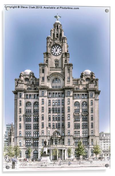 Liver Building - hand tinted effect Acrylic by Steve H Clark