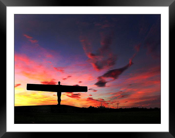 The Angel of the North Framed Mounted Print by Dave Hudspeth Landscape Photography