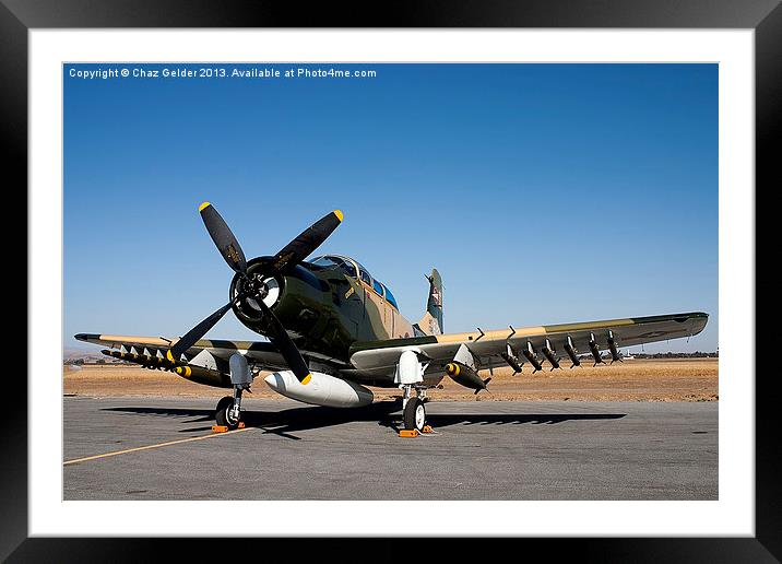 Douglas AD-6 Skyraider Framed Mounted Print by Chaz Gelder