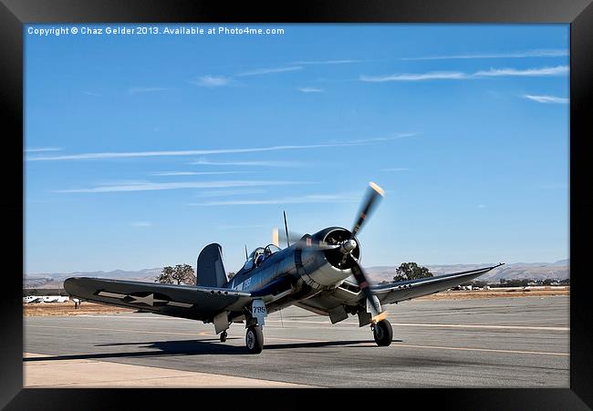 Chance Vought F4U Corsair Framed Print by Chaz Gelder