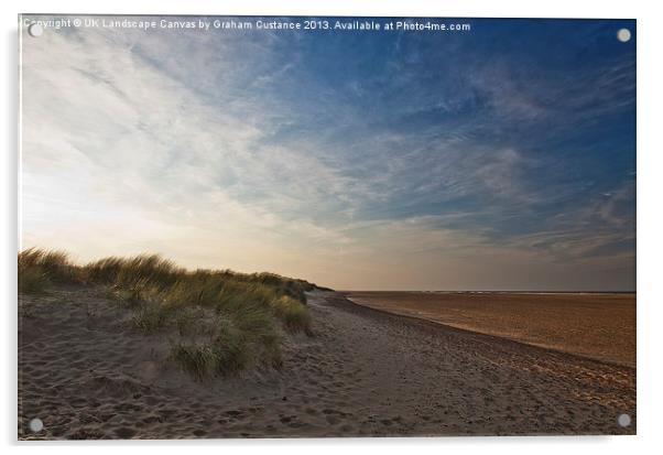 Holkham beach, Norfolk Acrylic by Graham Custance