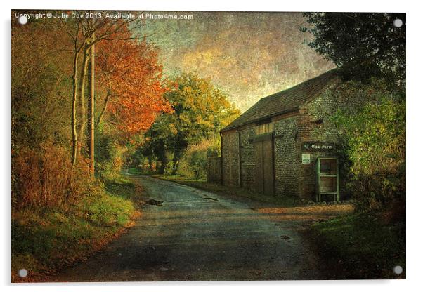Oak Farm, Edgefield Acrylic by Julie Coe