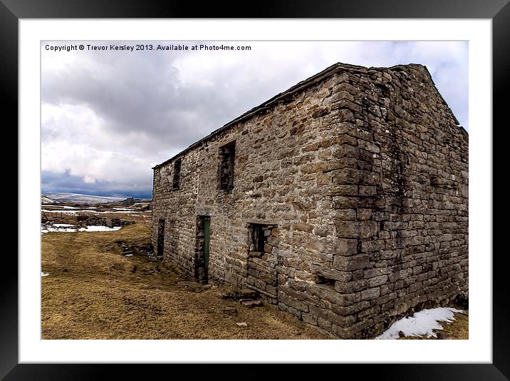 The Barn Swaledale Framed Mounted Print by Trevor Kersley RIP