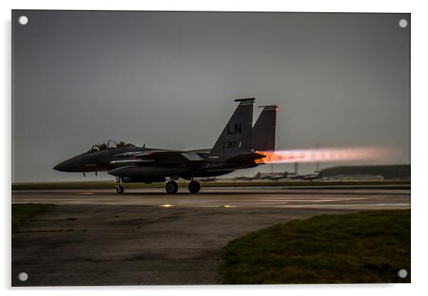 F-15E Strike Eagle Afterburner Acrylic by P H