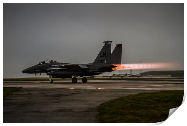F-15E Strike Eagle Afterburner Print by P H