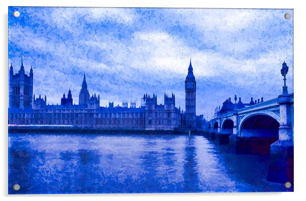 Westminster Houses of Parliament Acrylic by Philip Pound
