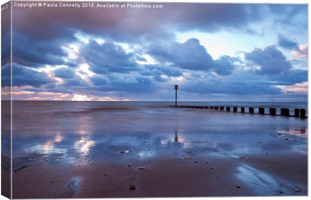 Low tide at dawn Canvas Print by Paula Connelly