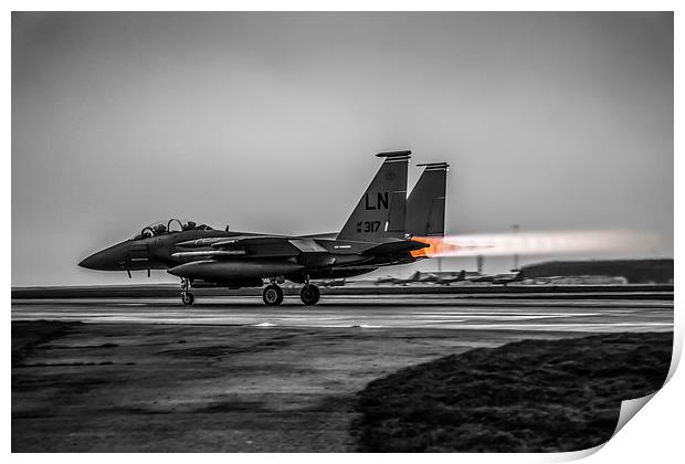 F-15 Eagle Afterburner Print by P H