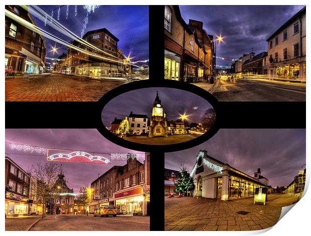 Christmas  at Tiverton Print by Rob Hawkins