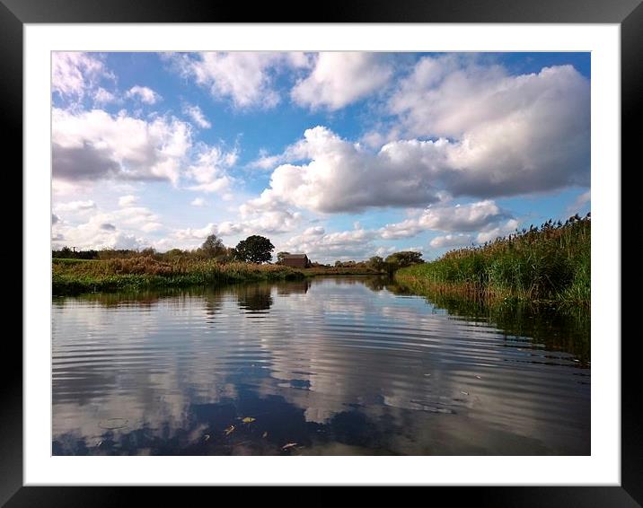 Reflections on the River Wissey Framed Mounted Print by Gary Pearson
