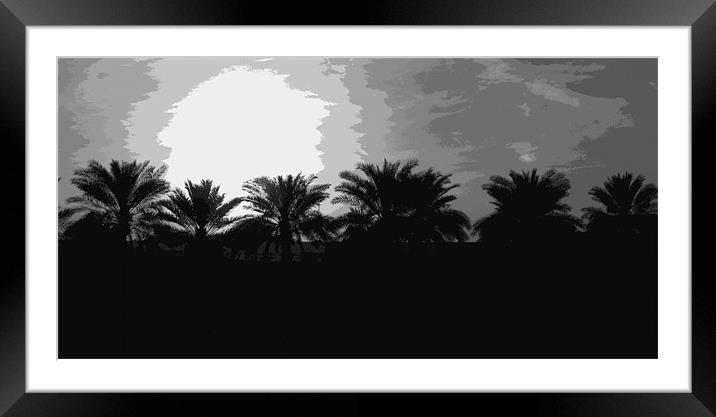 Arabian Silhouette Framed Mounted Print by Ali Asgar  Khokhawala