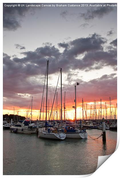 Yarmouth Harbour Print by Graham Custance
